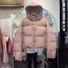 Короткая куртка-пуховик женская 2024 зима новая маленькая высокая талия утолщенный белый утиный пуховый костюм прилив