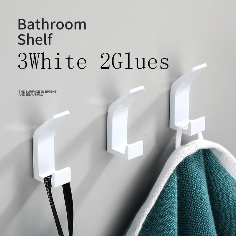 Двойной крючок, черный, белый, крючок для полотенец для ванной, крючок для одежды для спальни, крючок для халата, крючок для пальто для гостиной, кухонные принадлежности