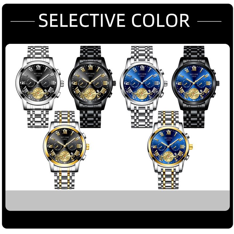 Мужские модные часы с турбийоном Кварцевые часы Модные деловые спортивные мужские часы Часы из нержавеющей стали Мужские часы со стальным браслетом