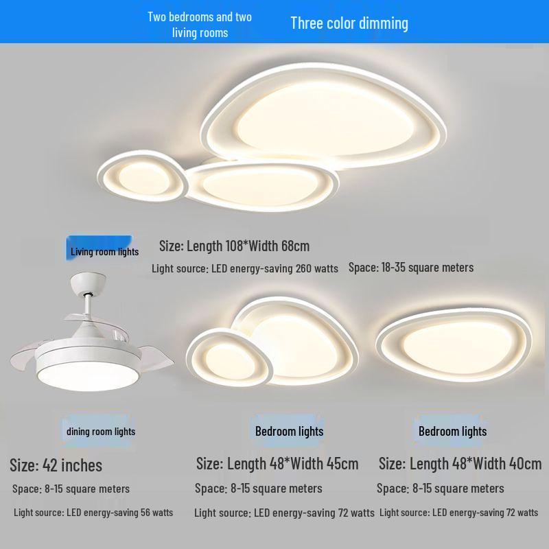 Pebble Hall Eye-Protecting Ceiling Light - Cream Style, Warm Lighting for Living Room