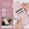 Multi-function Cellphone PU Leather 9 Card Slots Wallet Case with 2 Ropes for iPhone Samsung Xiaomi Anti-theft Brush Universal Size Zipper Bag