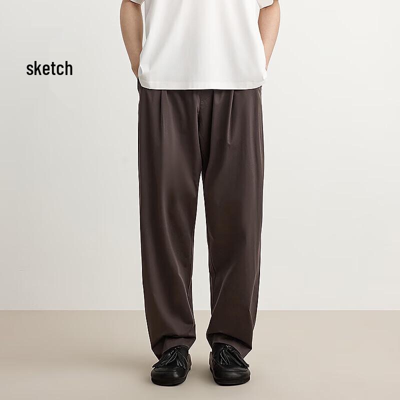 Men's Croquis 2025 Summer Loose Fit Knit Curved Trousers