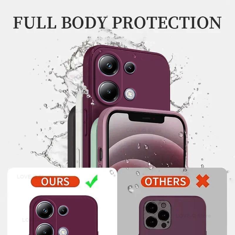 Чехол для телефона Poco M6 Pro, силиконовый однотонный защитный чехол от падений и столкновений для Xiaomi Poco M6 M 6 Pro M6Pro PocoM6 Pro
