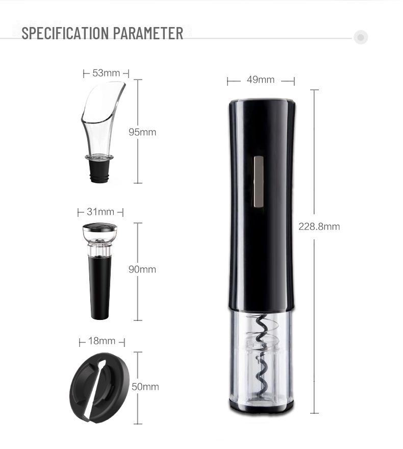 Набор автоматических перезаряжаемых открывалок для винных бутылок с настраиваемым логотипом