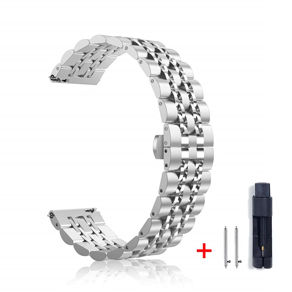 Stainless Steel Strap For Amazfit GTR 4 GTR 47mm 2e Metal Mesh Band For Amazfit GTS 4 mini/Bip 3 Pro/Stratos Wristband Bracelet