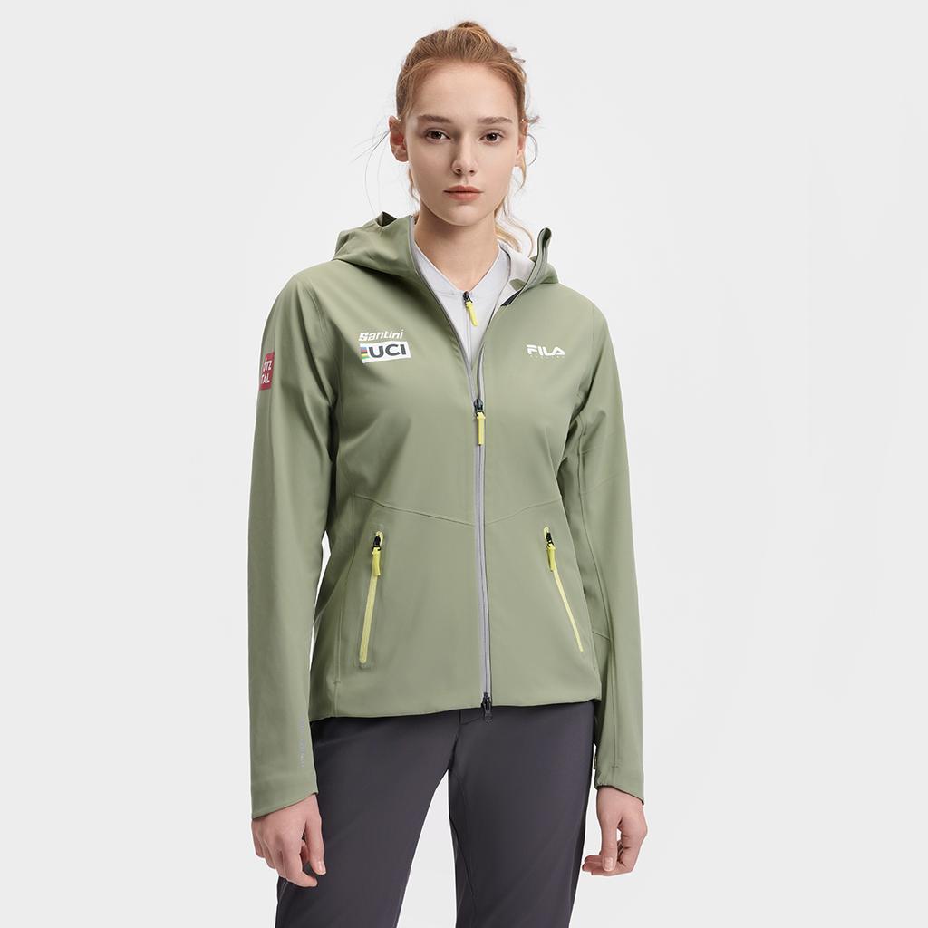 Fila Cycling Fashion Color Block Brand Letter Simple Casual Sports Hooded Waterproof Windproof Quick-Dry Jacket Women Jackets A11W518702FKK