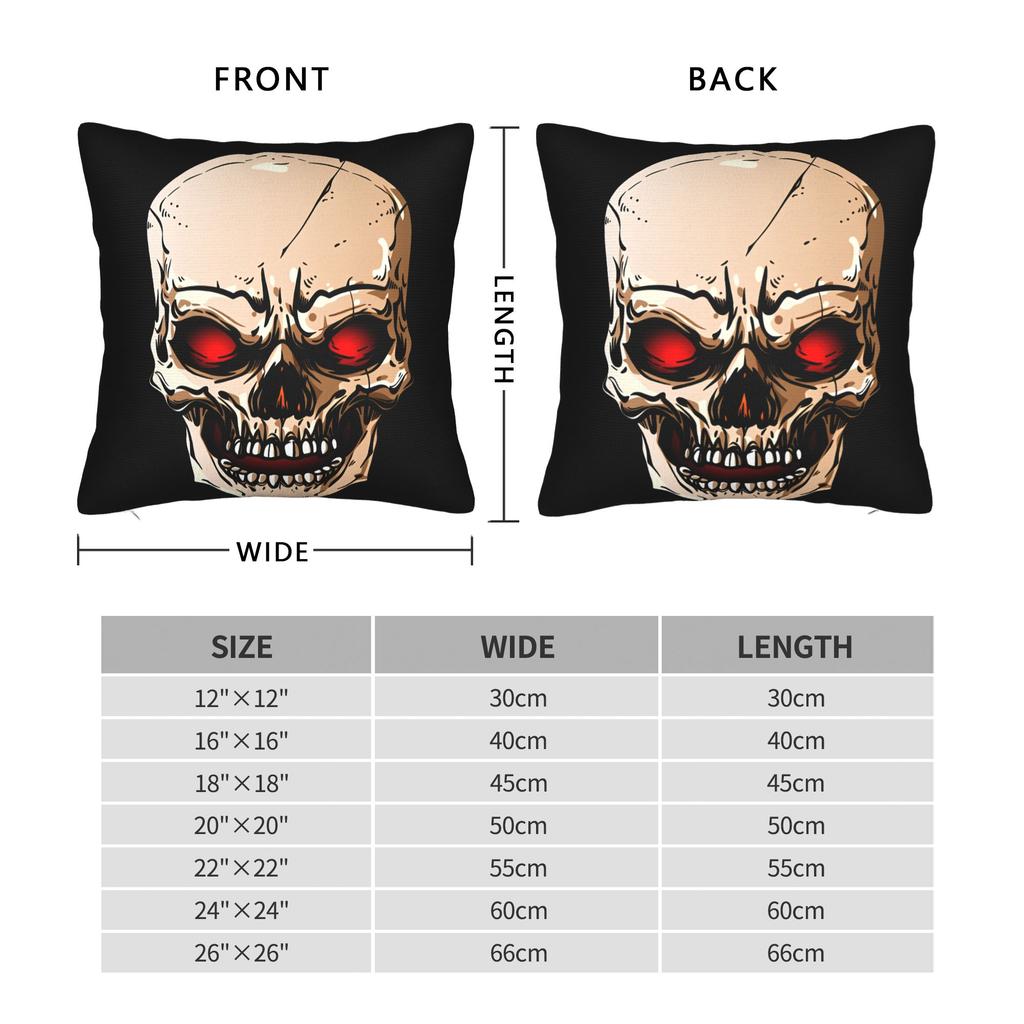 Black Grey Skull Face Día De Los Muertos Pillow Case Comfy Pillow Cover Vintage Cushion Cover For Living Room Sofa