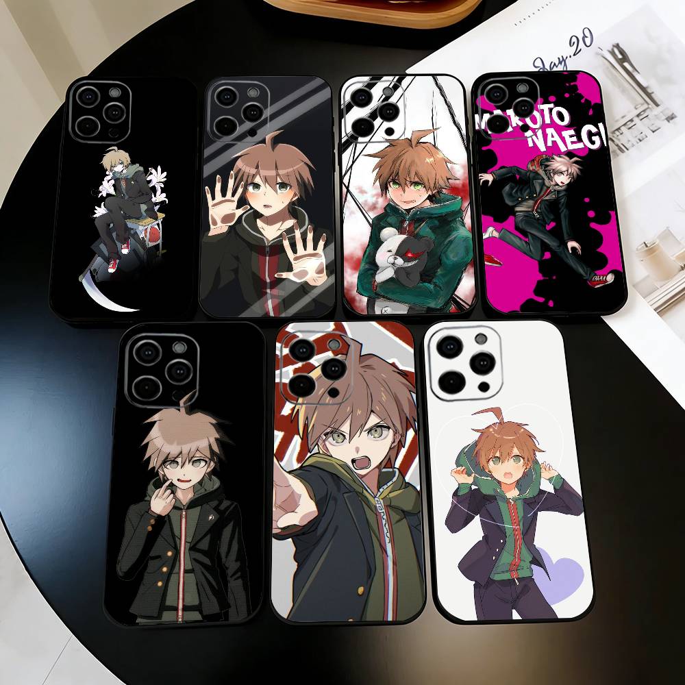 M-Макото N-Наэги-MNES Чехол для телефона для iPhone 17,16,15,14,13,12,11 Plus,Pro Max,XS, Мягкий силиконовый черный чехол