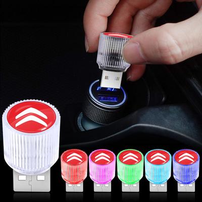 Автомобильный USB LED Портативный Свет Plug Play Атмосферный Свет Декоративные Атмосферные Лампы Для Citroen C1 C2 C3 C4 C5 C6 C8 C4L DS3 DS4 DS5LS DS6 Аксессуары