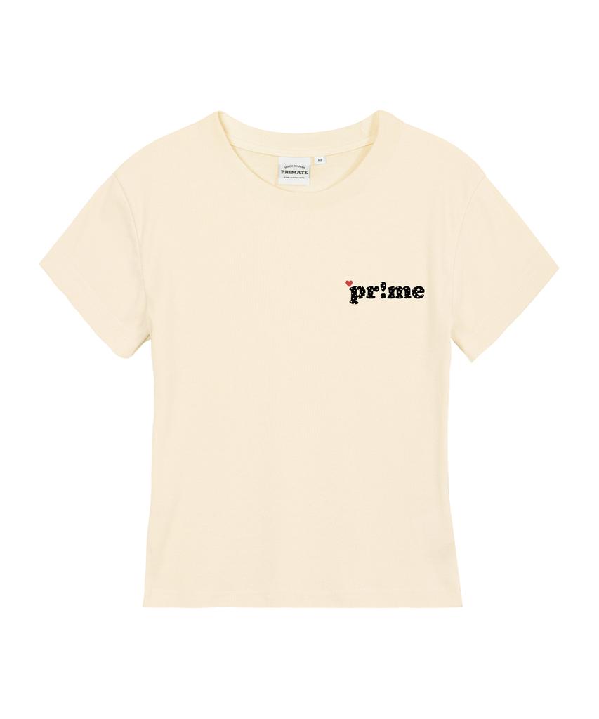 PRIMATE Женская узкая футболка с коротким рукавом MINIMAL HEART PRIME 5 цветов