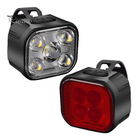 Ultra Bright Bike Light High Lumens Waterproof Rechargeable Non-Dazzling Simple Installation Bike Headlight Tail Light Set