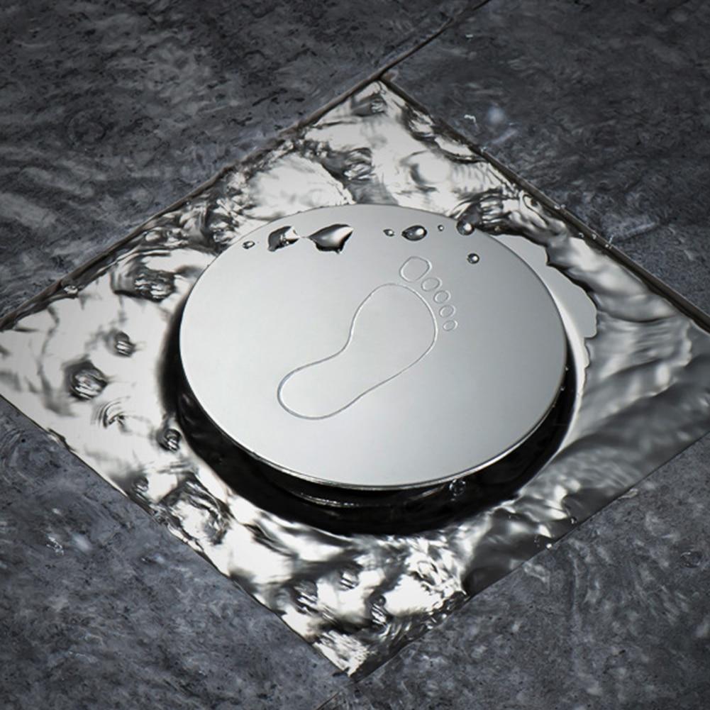 Shower Hotel Easy Clean Bathroom Bouncing Durable Waste Cover Floor Drain Deodorant Silver Pedal