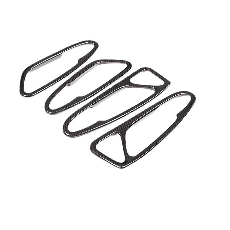 Applicable To Alpha.RomeostelvioCar Door Inside Handle Box Carbon Fiber Pattern Inner Door Handle Bowl Decoration Functional
