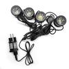 Set of 4 Warm White Pond Lights LED Submersible Fountain Lights IP68 Waterproof Underwater Landscape Spotlights with