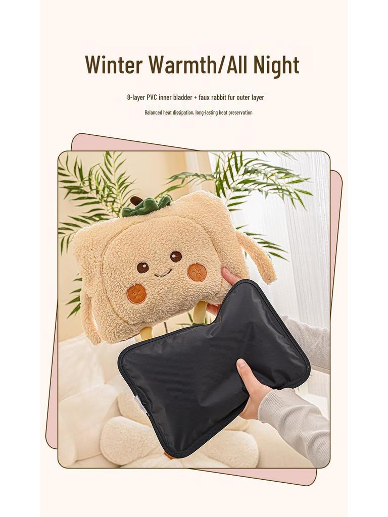 Мультяшная перезаряжаемая взрывозащищенная грелка - съемная грелка для рук для девочек, для кровати и живота.
