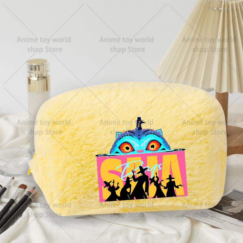 Kpop Demon Hunter Girls Women Plushes Cosmetic Bag New Makeup Bags Ladies Travel Organization Pouch Pink Pencil Case Gift
