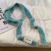 Solid Color Long Strip Scarf Plush Mohair Women Scarf New Y2K Girl Scarf  Outdoor
