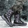 Camouflage Printing Winter Boots Women's Waterproof Hiking Snow Boots Desert Boots Lightweight Boots Durable Combat Boots for Girls Boots