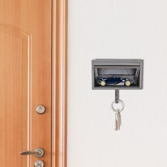 Car Garage Key Holder with Opening Door Wall Mount Key Organizer Decorative Key Hanger for Home Entrance Use Car Enthusiast