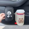 PU Leather Car Cup Holder Panda Cup Stand Portable Car Beverage Rack  Automotive