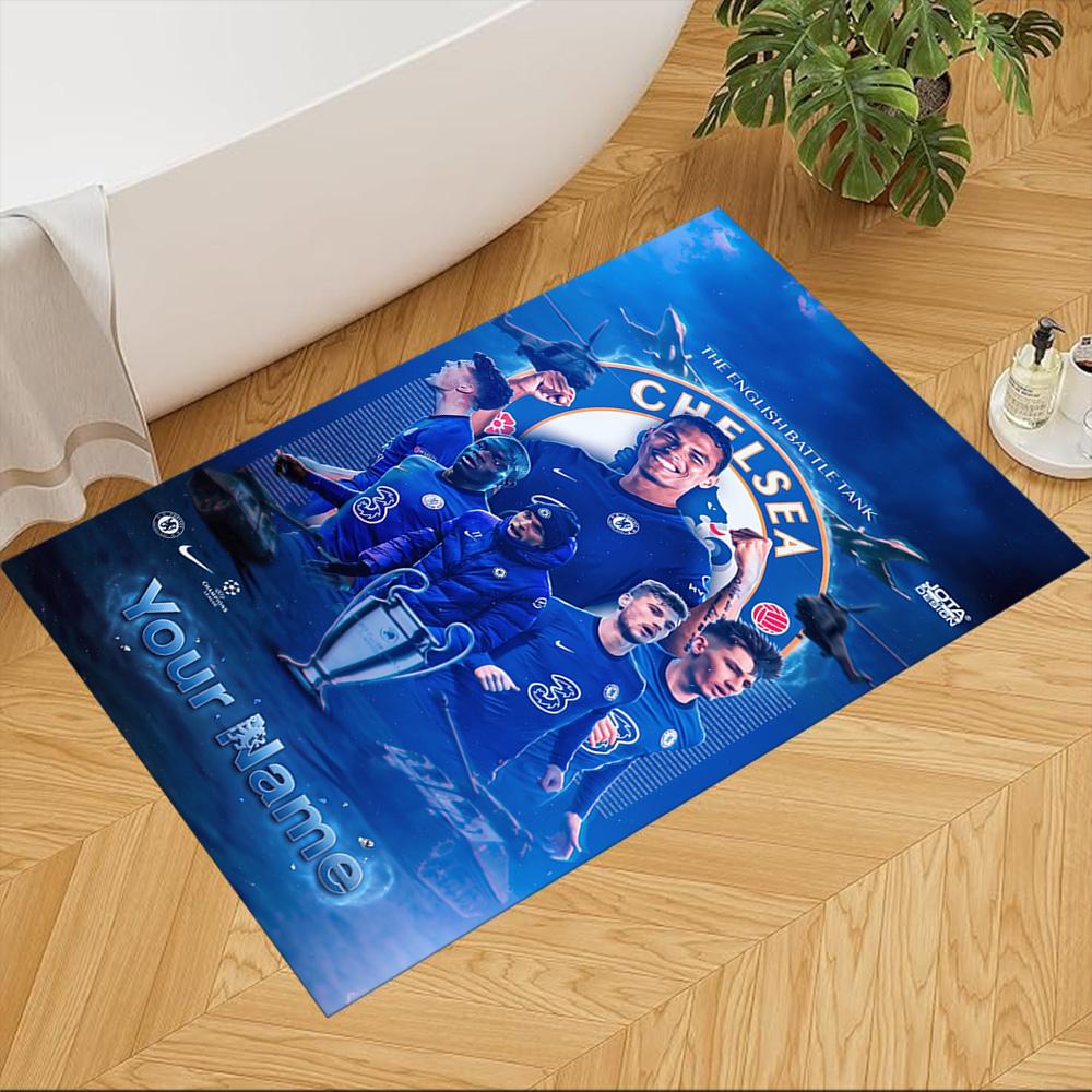 Chelsea Fc Football Player Customized Name Area Rug Design for Entryway Study room Dining Room Game Room Antislip Carpet Anime Office Decor