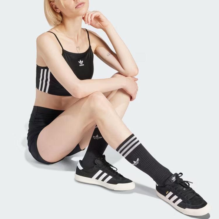 adidas Оригинальные женские топы-майки Sst с тремя полосками и цветными блоками, черные IU2415