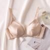 2025 Новый шелковый бюстгальтер 19 момме с глубоким V-образным вырезом, без косточек, пуш-ап, с сетчатыми вставками