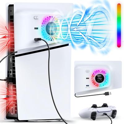 Лицевая панель RGB с вентиляционным отверстием для Playstation 5 Slim Disc Digital Edition PS5 Slim Cover Skin Лицевые панели
