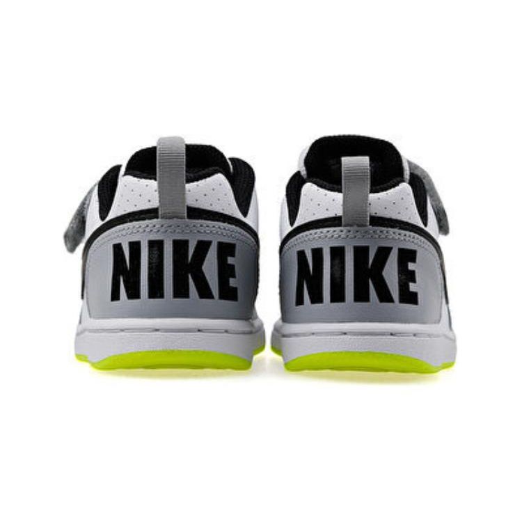 Nike Court Borough Удобные Универсальные Прочные Кроссовки с Низким Верхом Детские кроссовки Серый Желтый Зеленый 870025-104