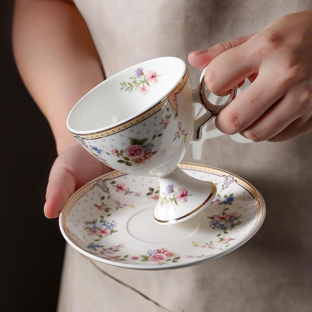 Ceramic Coffee Mug Cappuccino Cup Novelty 220ml,Latte Set,Latte Art with Saucer for