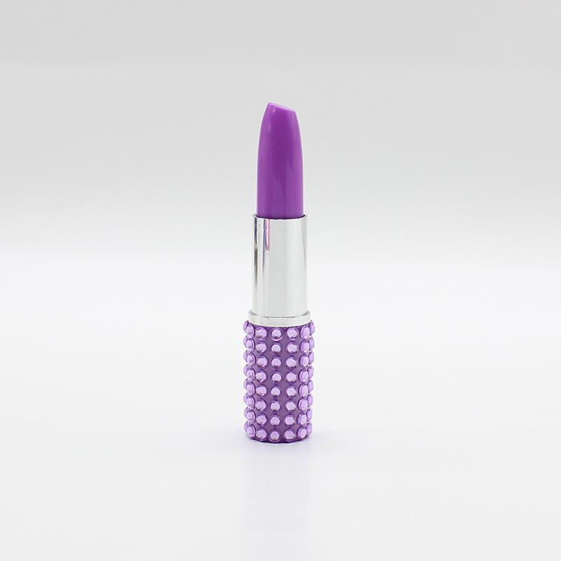 Ручка шариковая в виде помады со стразами в корейском стиле и бальзам для губ в подарок