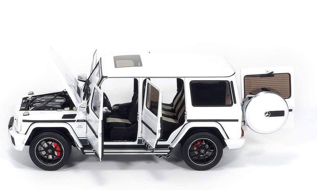 Almost Real G 63 2015 463 Edition Polar White Scale Complete Diecast Car 820604 Mercedes-AMG (W463) - - 1/18