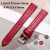 8 мм 10 мм 12 мм 14 мм 16 мм Модный ремешок с текстурой ящерицы Ультратонкий универсальный ремешок для часов с застежкой-пряжкой для женских часов Браслет