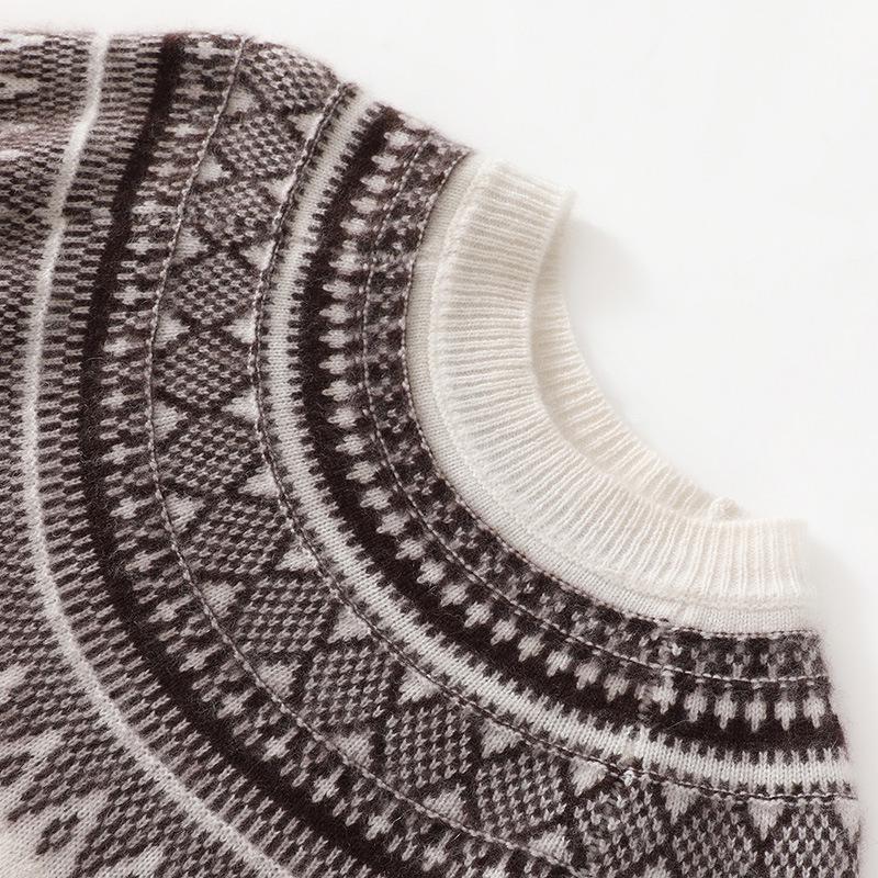 Унисекс джемпер Lekasha с узором Fair Isle из кашемира для осени/зимы