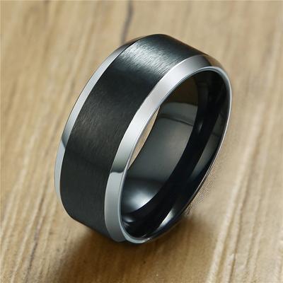 Серебряное обручальное кольцо для мужчин из нержавеющей стали 316L, черный цвет Anillos Hombre, аксессуары для помолвки