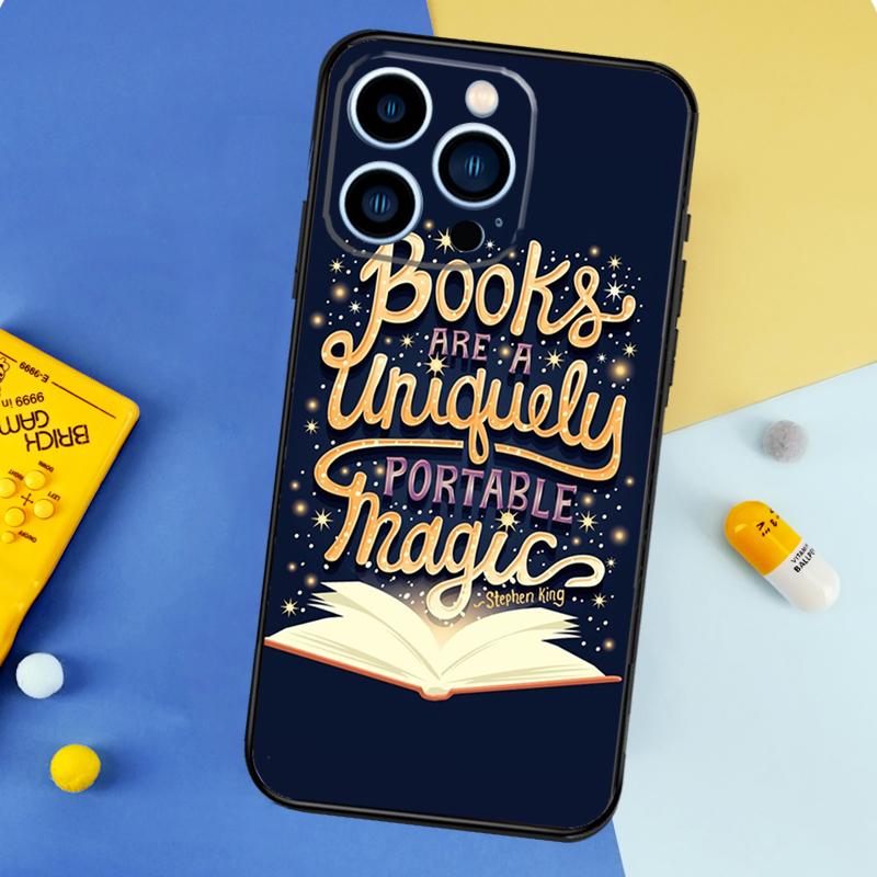 Read More Books Phone Case For iPhone 17 16 15 14 13 11 12 Pro Max mini 15 16 Plus 16e 17 Air Bumper Cover