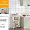 Multi-Layer Kitchen Rack Floor Standing Bathroom Storage Shelves Without Punching Holes Household Multi Layer Kitchen Storage