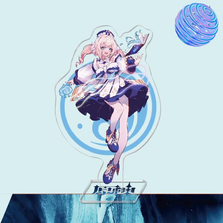 Anime Game Genshin Impact Peripheral Acrylic Cosplay Character Hero Theme Stand Acrylic Figure Stand Model Plate Desk Decor Ornament Gift