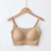 Seamless Fixed Cup Gathered and Brushed Liquid Foundation Small and Comfortable Invisible Beautiful Back Underwear Big Breasts