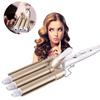 Curling Iron Wand 3 Barrel Nano Titanium Ceramic Coating Tourmaline Triple Barrels Beach Hair Waver Curler For Deep Waves