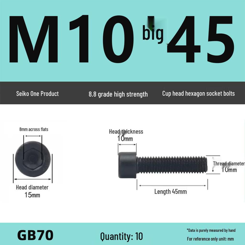 8.8 High-Strength Socket Head Cap Screw Bolt (M4-M16)
