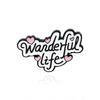 European Ribbon Series Alloy Brooch: Wonderful Life Badge