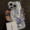 Модный ретро-художественный чехол для телефона с цветами для iPhone 17 16 15 14 13 12 11 Pro Max XR XS MAX 7 8 PLUS INS Лазерный чехол, устойчивый к встряске