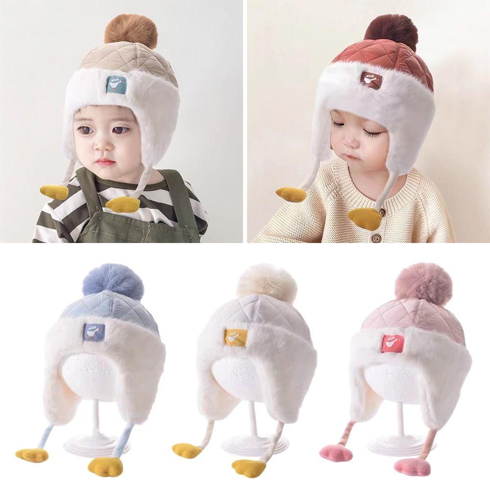1-4 Years Thicken Kids Beanie Cap Ear Protection Baby Knitted Hat for Baby Children Kids
