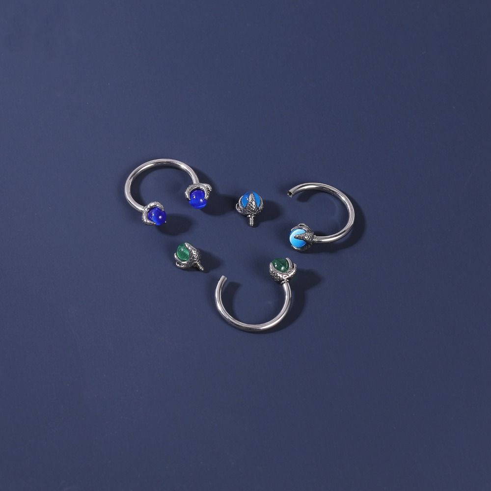 Ring Indian Style Crystal Piercing Clip Fashion Body Jewelry Septum Piercings Dragon Claw Nose Ring