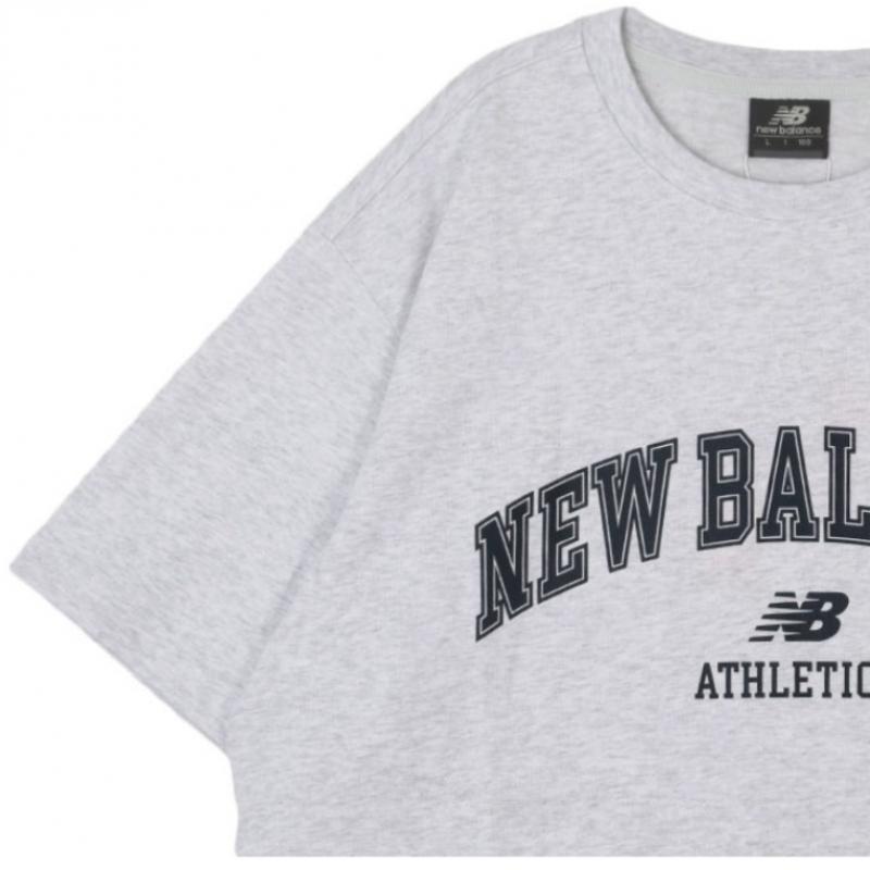 New Balance Half Club Uni Arch Logo Short Sleeve Tee Semi Overfit Nbnefco213 16 Short Sleeve
