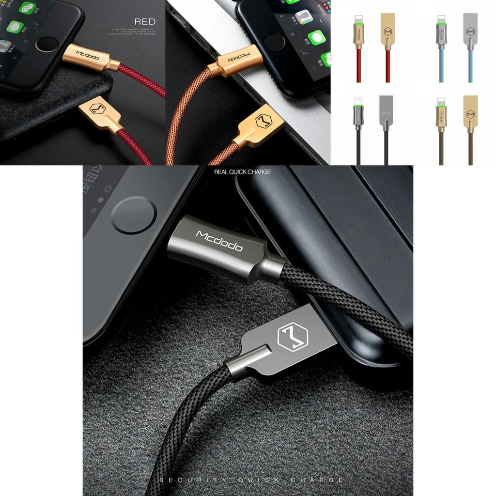 Автоматический светодиодный умный отключаемый кабель для зарядки данных Lightning USB для iPhone X 7 8