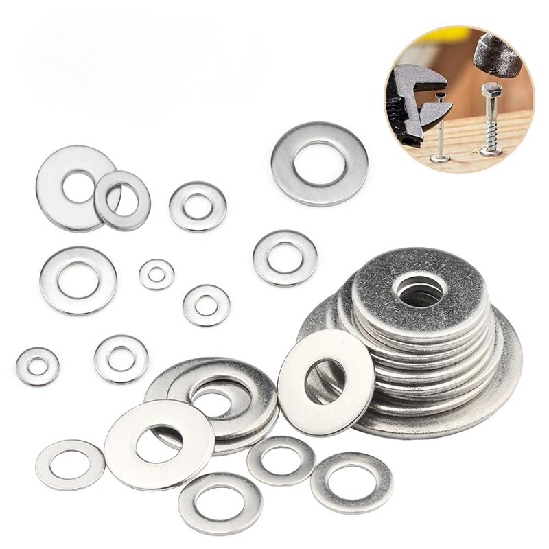 304 Stainless Steel Flat Washer and Split Spring Lock Washer Assortment Set