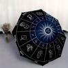 Zodiac Wheel Astrology Chart DecorUmbrella, Portable 3-Fold Compact Umbrella for Men & Women Gift