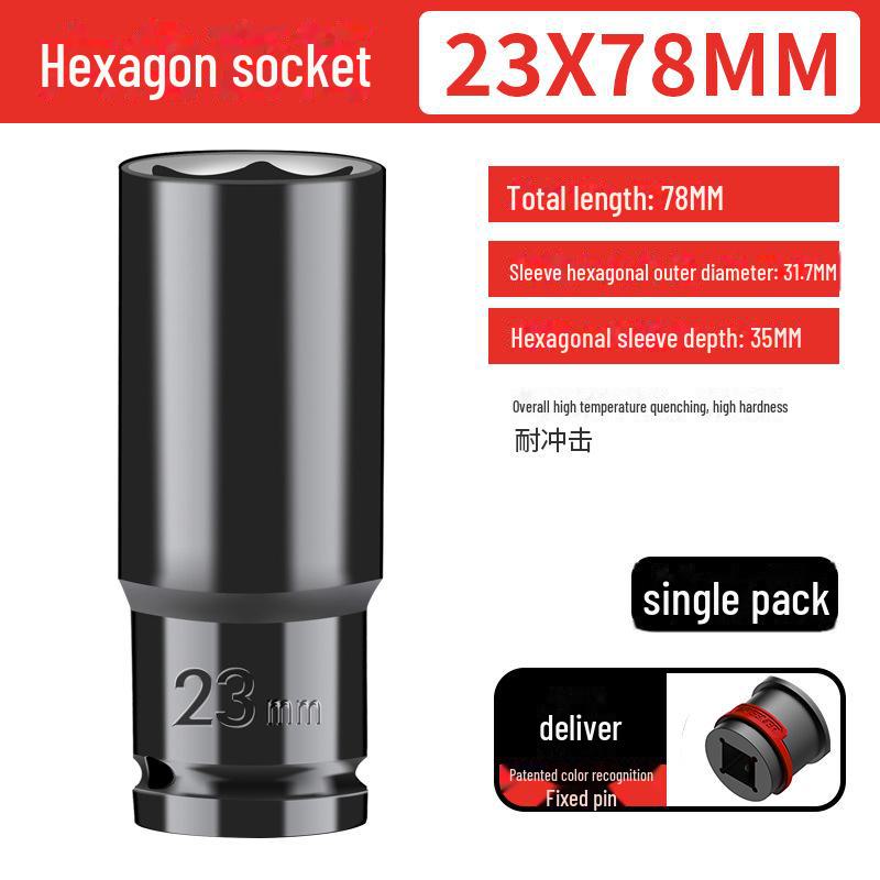 Green Forest 1/2 Electric Wrench Extended 12.5mm Hex Socket for Woodworking